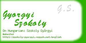 gyorgyi szokoly business card